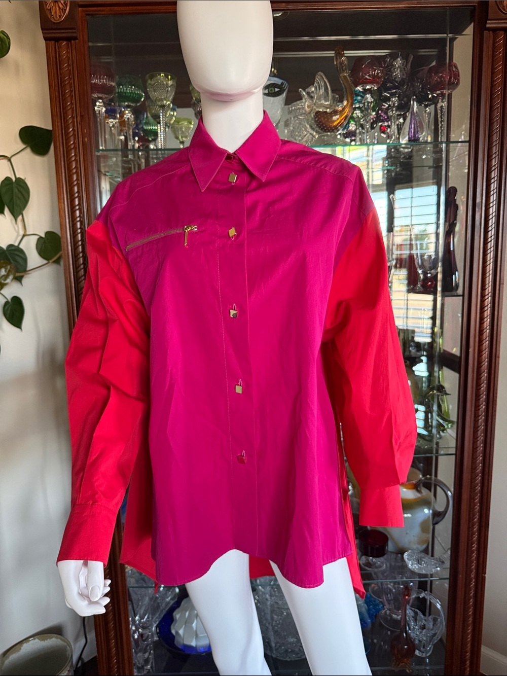 Claude Montana Paris Men’s Vintage Absolutely Stunning Head Turner Fuchsia & Red